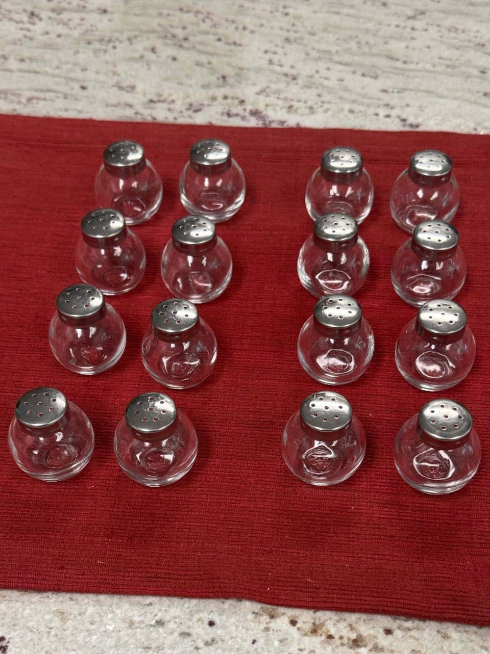 Personal Salt & Pepper Shakers - Setting for 8 (16 shakers)